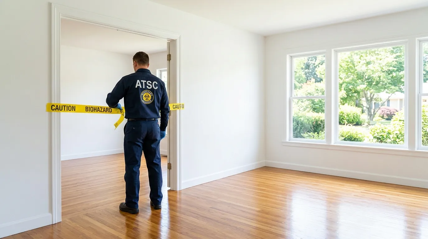 Certified biohazard cleanup crew performing Trauma Scene Cleanup in Wyoming